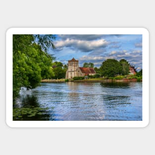 Across the Thames To Bisham Church Sticker